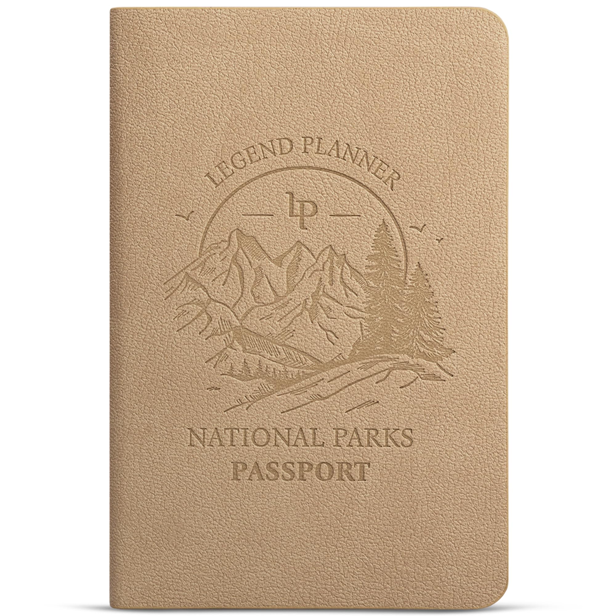 Photo 1 of Legend National Parks Passport – US & Canada Park Passport Book with State Map & Bucket List Checklist – Adventure Planner Journal (Sandstone Debossed)