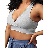 Kindred Bravely French Terry Nursing Bra for Breastfeeding and Sleep, Racerback Crossover, Soft and Stretchy Maternity Bra