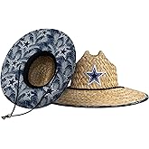 NFL Team Logo Americana Floral Lifeguard Beach Straw Sun Hat