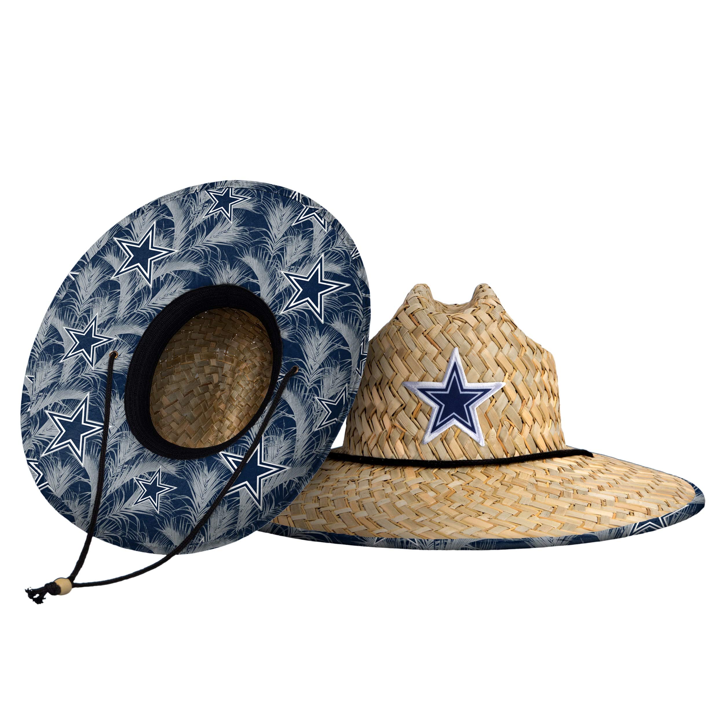 FOCO mens Nfl Team Logo Floral Sun Straw Hat, Team Logo, One Size US Image
