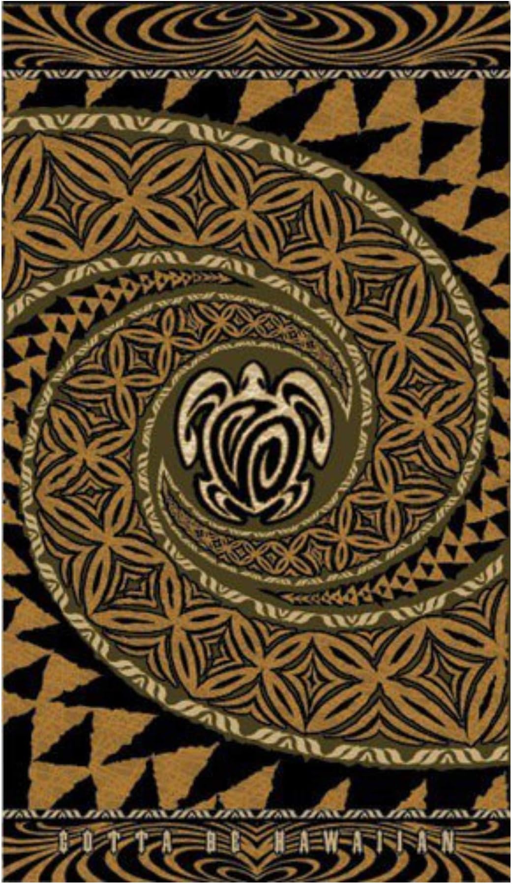 Gotta Be HawaiianGotta Be Hawaiian Hawaiian Tapa Honu Turtle Deluxe Beach Towel