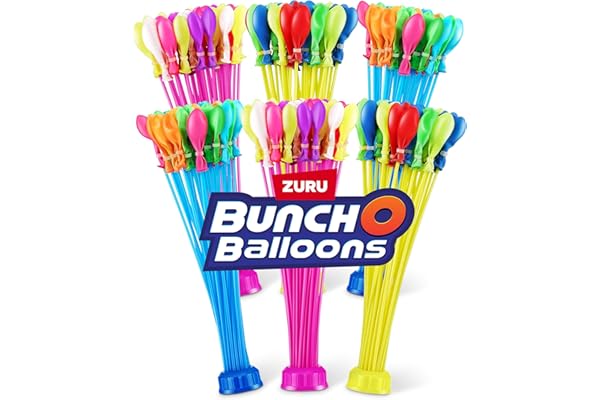 Bunch O Balloons Crazy Color by ZURU, 200+ Rapid-Filling Self-Sealing Water Balloons for Outdoor Family, Friends, Children Summer Fun, Amazon Exclusive (6 Pack)