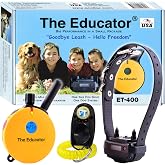 Educator ET-400 E Collar for Dog Training with Remote - 3/4 Mile Range, Waterproof, 100 Blunt Stimulation Levels, Tone or Vibration Mode, Night Tracking Light for Small, Medium &amp; Large Dogs