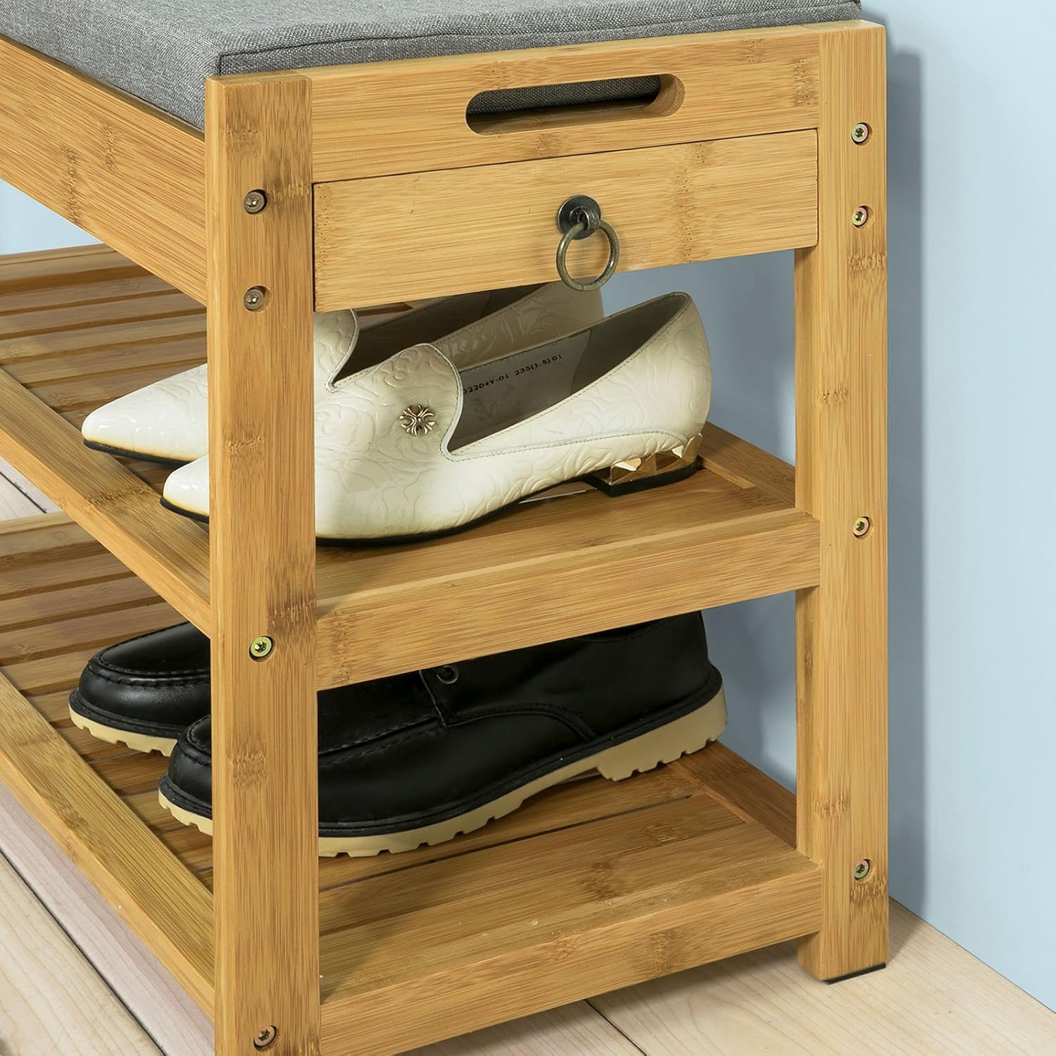 Hogar y cocina SoBuy Banco de Almacenamiento con Cajón y Cojín,Zapatero