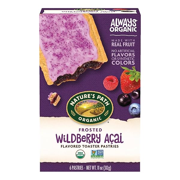 NATURE’S PATH ORGANIC FROSTED WILDBERRY ACAI TOASTER PASTRIES,...