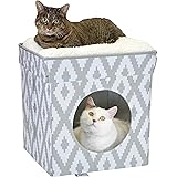 Kitty City Large Cat Bed, Stackable Cat Cube, Indoor Cat House/Cat Condo, Cat Scratcher