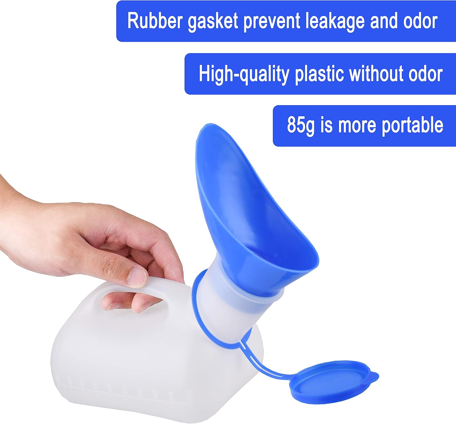 Alivonao Unisex Urinal for Car, Portable Urinal for Men and Women, Spill Proof Pee Bottle with a Lid and Funnel for Hospital, Home, Camping or Car Travel : Sports & Outdoors