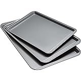 Goodcook Steel Nonstick Bakeware, Set Of 3 Non-Stick Cookie Sheet, Multicolor