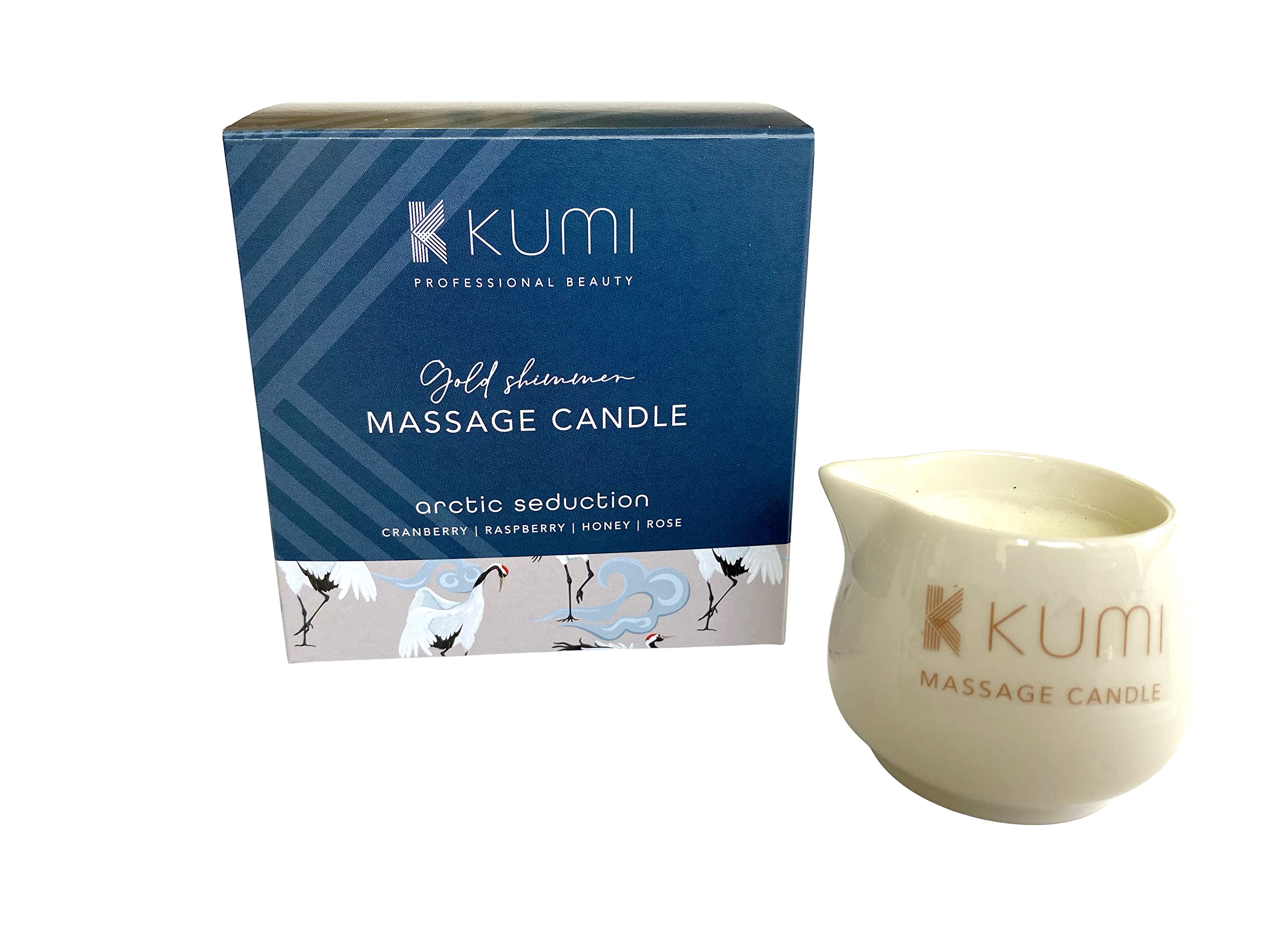Kumi Aromatherapy Massage Candle - Scented Candle for Massage - Plant Based & Vegan Massage Oil Based Candle - Home Spa - UK Made - 55g - Arctic Seduction