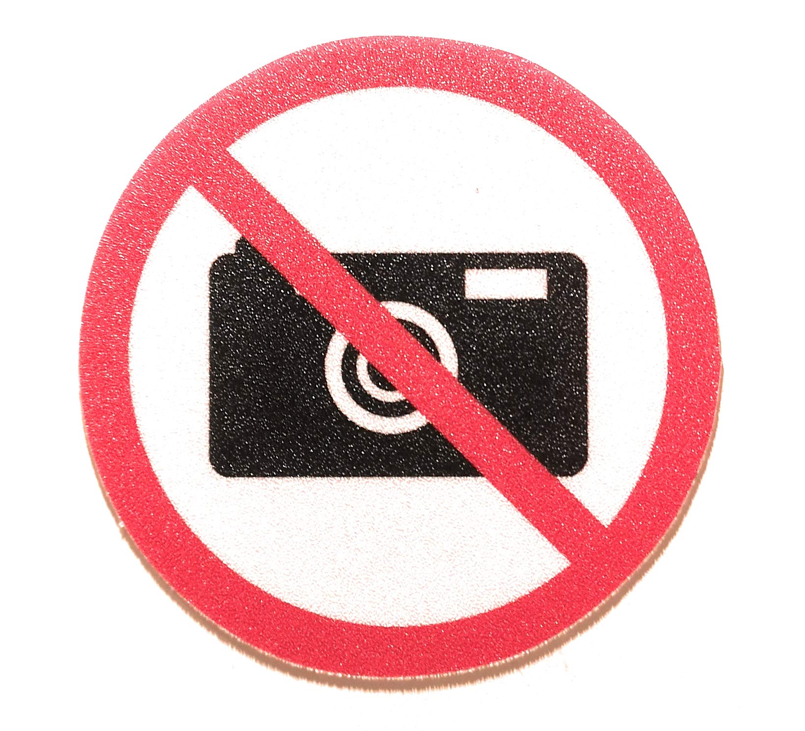 No photography Sign Self Adhesive Heavy duty Vinyl Sticker 10cm wide