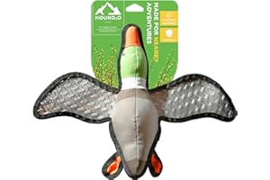 HOUND2O Plush Dog Toys | Flying Duck Stuffed Animal Squeaky Toy for Dogs | Outdoor Pet Toy Built for Adventure