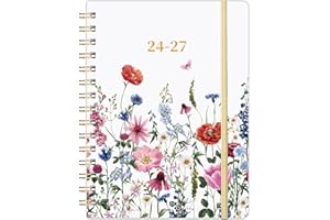PLANRAGE 2024-2027 Monthly Planner - 3 Year Monthly Planner/Calendar 2024-2027，Jul. 2024 - Jun. 2027, 2024-2027 Monthly Planner, 6.3" x 8.4", 36 Monthly Calendar with Tabs + Back Pocket - Flowers