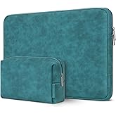 DOMISO 17 inch Laptop Sleeve Protective Case Cover Compatible with 17-17.3 inch HP Dell ASUS Lenovo Chromebook,Waterproof Computer Cases Bag with Accessory Pouch,Turquoise