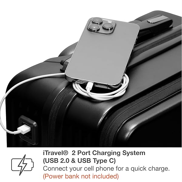 TRAVELER’S CHOICE MYKEL DUAL OPENING POLYCARBONATE HARDSIDE SUITCASE WITH SLEEVE AND ERGONOMIC HANDLE