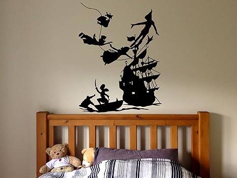 Amazon Com Peter Pan Cartoon Never Grow Up Wall Decal