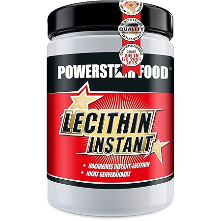 LECITHIN PULVER INSTANT, Dose 500g, instantisiertes Soja-Lecithin reich an Phosphatidyl-Cholin und Phosphatidyl-Inositol mit 