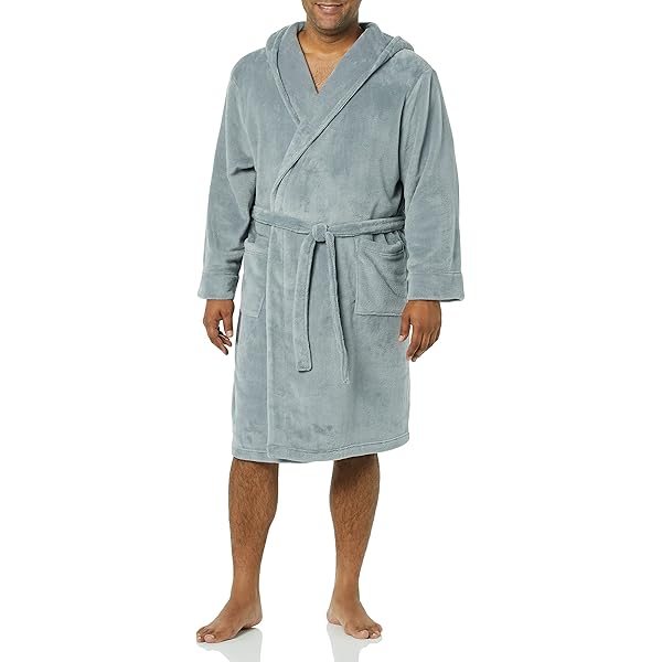 Pyjama Nuit Homme En Robe Longue - Coton 100%, Manches Longues, Mi-longueur, Confortable Pour La Maison