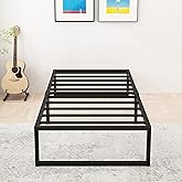 Lutown-Teen 14 Inch Twin XL Bed Frames Heavy Duty Sturdy Metal Platform Bed Frame No Box Spring Needed, Noise Free, Easy Assembly, Black