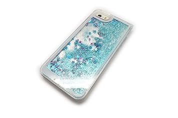 Amazon Iphonese Iphone5s Iphone5 共通 ケース Iphone Se アイフォン 5 5s 用 カバー きらきら キラキラ 動く 流れ星 水色 クリア ケース 強度抜群 June3点セット付き商品 ケース カバー 通販