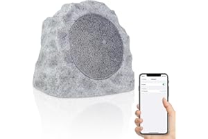 NiceBuy Rock Speakers Outdoor Waterproof Bluetooth Wireless Garden Speakers with TWS Pair Function,Outdoor Landscape Speakers Low Voltage for Deck Patio Yard BBQ