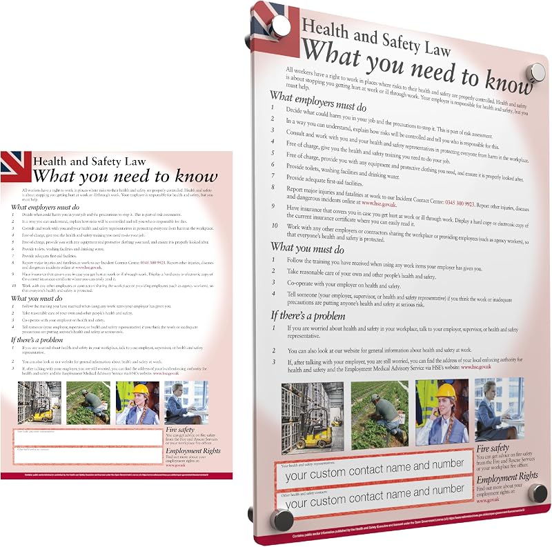 The Print Ninja Health and Safety at Work Poster UV Laminated A4 A3 A2
