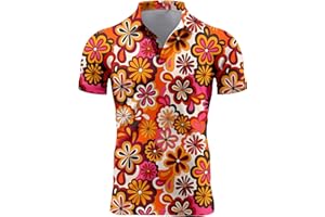 Mens 70s Golf Shirts for Men,Funny Golf Shirts for Men Short Sleeve,Mens 70s Shirt 70s Outfits for Men