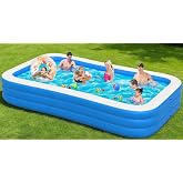 Inflatable Swimming Pool for Adults Kids - 10FT x 6FT Blow Up Pools Kiddie Pool, Oversized Thickened Family Inflatable Pools for Backyard Outdoor Garden Outdoor Summer Water Party