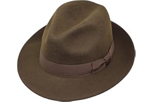 BORGES & SCOTT Swift - Lightweight Fedora - 100% Wool Felt - Crushable for Travel - Water Resistant - Snap Brim