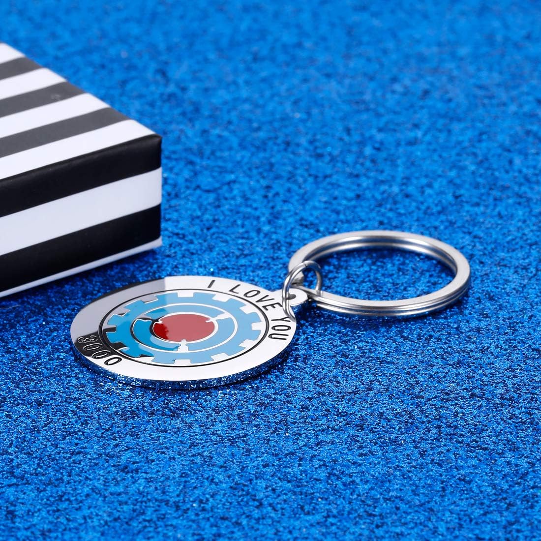 Couple Gifts I Love You 3000 Keychain For Wife Husband Girlfriend Boyfriend Iron Man S Heart Keyring For Avengers Fans Women Men Anniversary Birthday Christmas Dad Daughter Stocking Stuffers Clothing Accessories Women