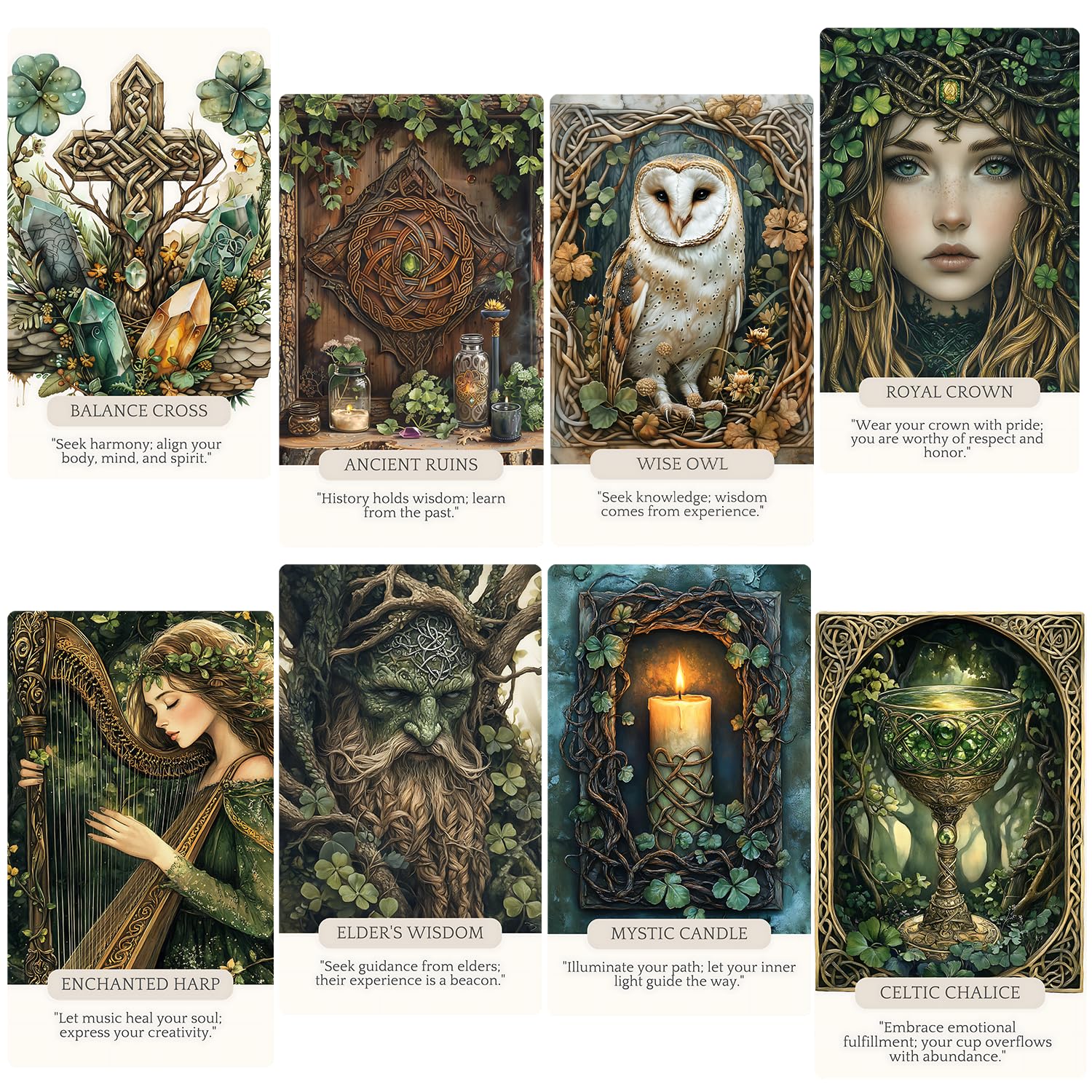 Celtic Magic Oracle Cards, Tarot Card, Oracle Cards for Beginners, Holistic Affirmations Wicca, Perfect for Creating a Magical and Personalized Deck, Create Your Magical Deck for Spiritual Practice