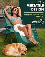 KEPLIN Set of 2 XXL Premium Heavy Duty Padded Zero Gravity Chairs view 8