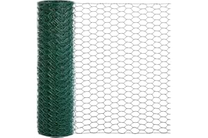 WERJOURU 15.7 x 157 inches Floral Chicken Wire,Garden Wire Supplies for Protect Plant,Chicken Wire for Floral Arrangement for Crafts and Garde