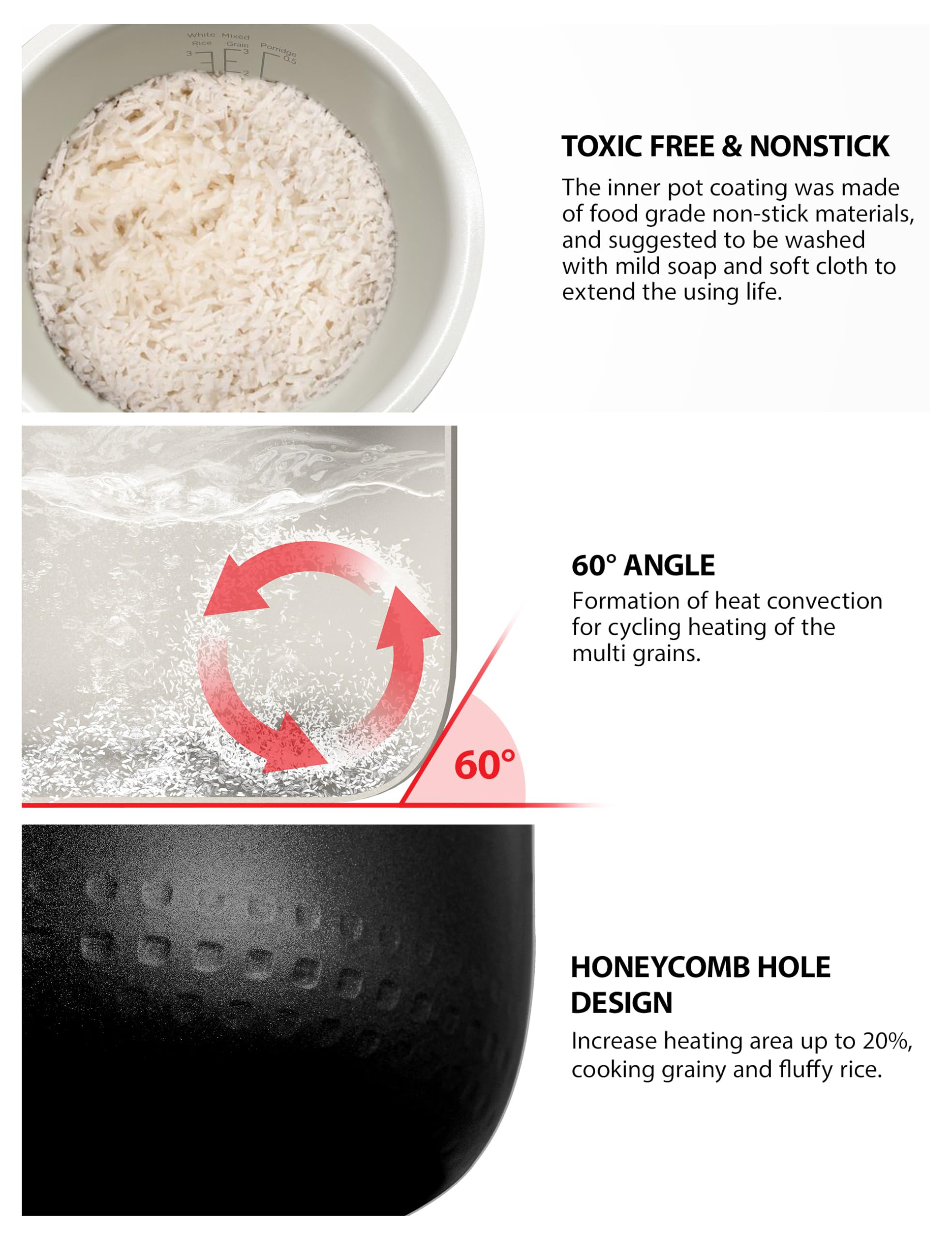 Toshiba Rice Cooker 6 Cup Uncooked – Japanese Rice Cooker with Fuzzy Logic Technology, 7 Cooking Functions, Digital Display, 2 Delay Timers and Auto Keep Warm, Non-Stick Inner Pot, White
