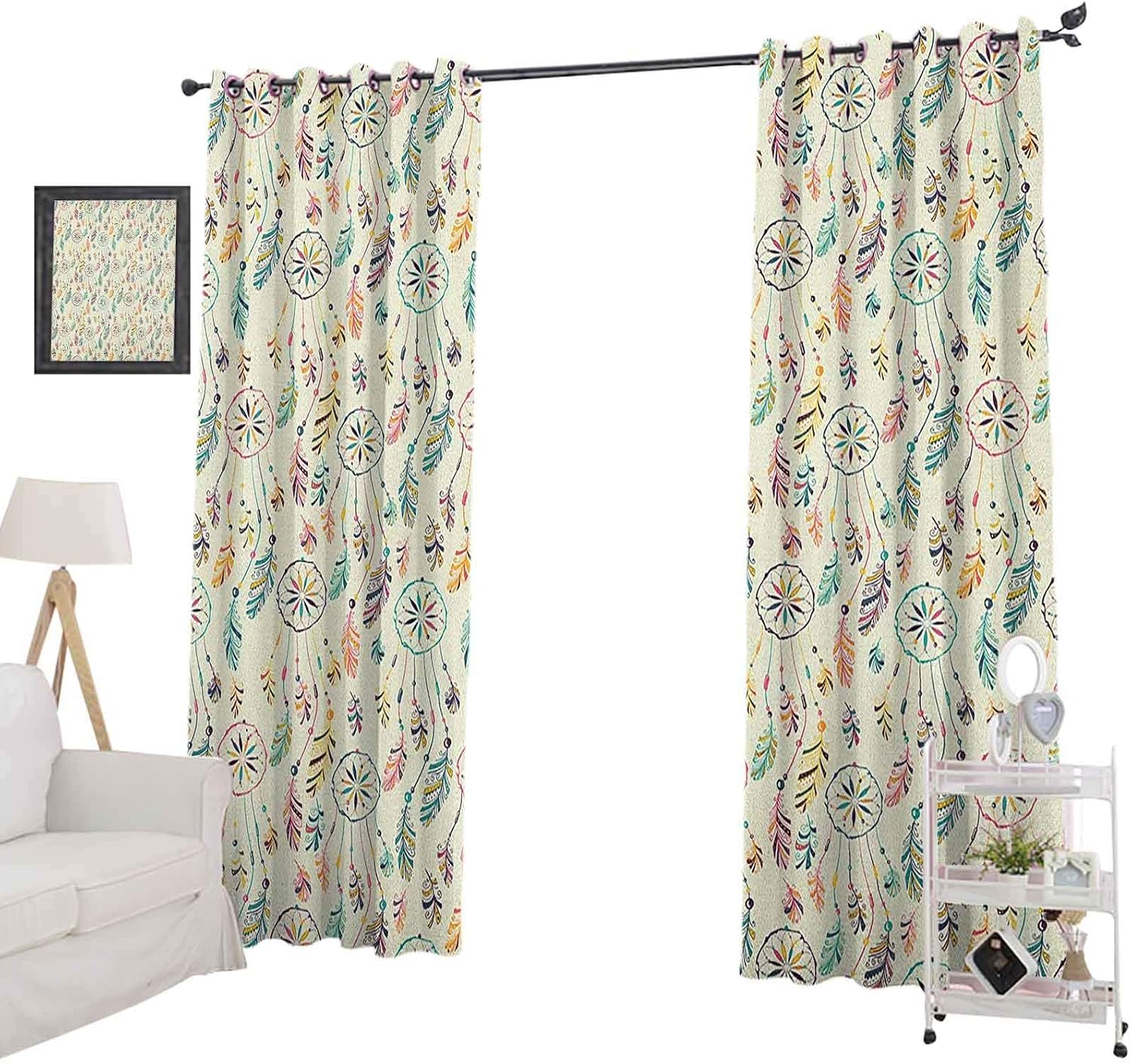 Amazon.com: YUAZHOQI Feather Blackout Curtains for BedroomTraditional