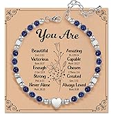 ZOKCC Inspirational Gifts Bracelets for Women: Healing Natural Stone Beaded Bracelets - Valentines Mothers Day Birthday Graduation Christmas Gifts for Women Friends Mom Daughter Sister Bestie