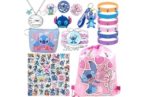 ELETON Pink Cartoon Stuff Gifts Set Party Supplies, Party Favors Include Drawstring Backpack, 50 Stickers, Coin Purse, Keychain, Phone Holder, Button Pins, bracelet, necklace and wristbands