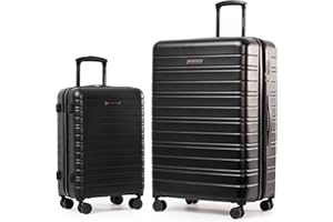 AIR CANADA Voyageur Hardside Luggage Set, 2 Piece Suitcase Set: 28 Inch Large Checked Suitcase and Carry-On Luggage with Spin