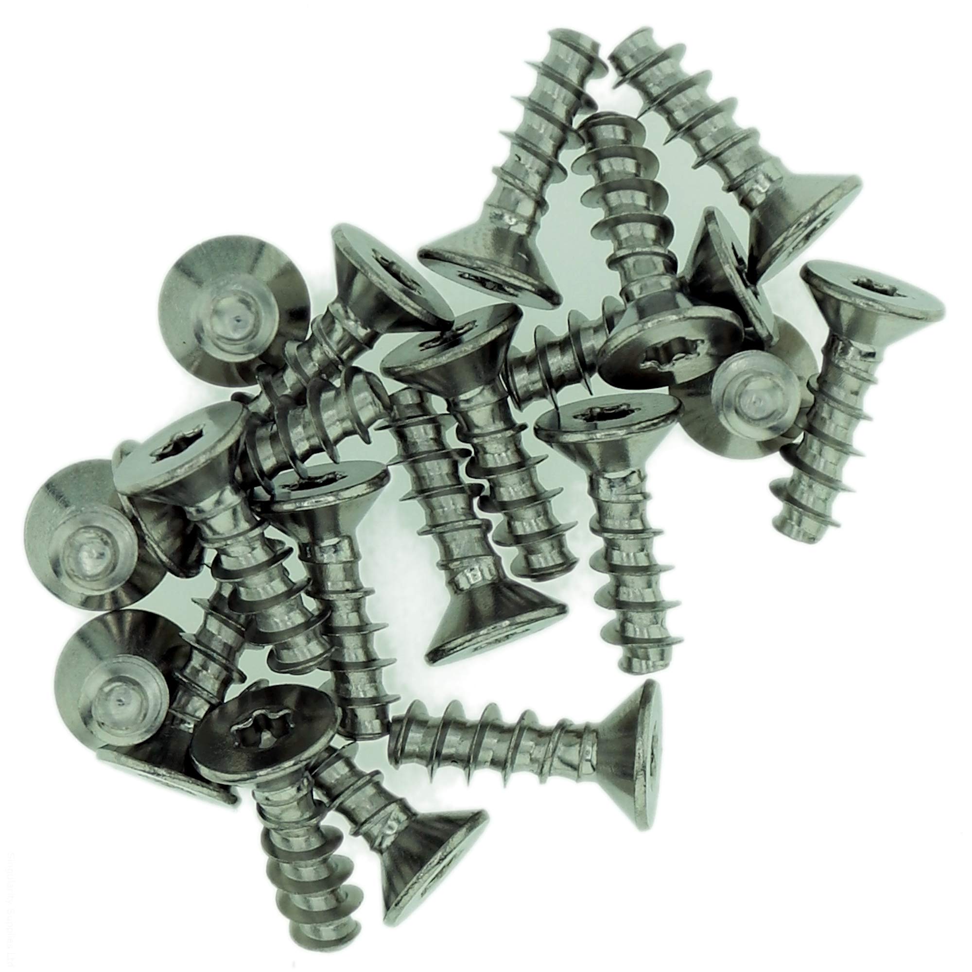D3.5 (3.5mm x 12mm) TX Countersunk Screws for Plastic - Stainless Steel (A2) (Pack of 20)