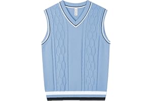 Kid Nation Boys Sweater Vest 100% Cotton School Uniform Vest for Girls Boy Toddler Kids Knit Vest