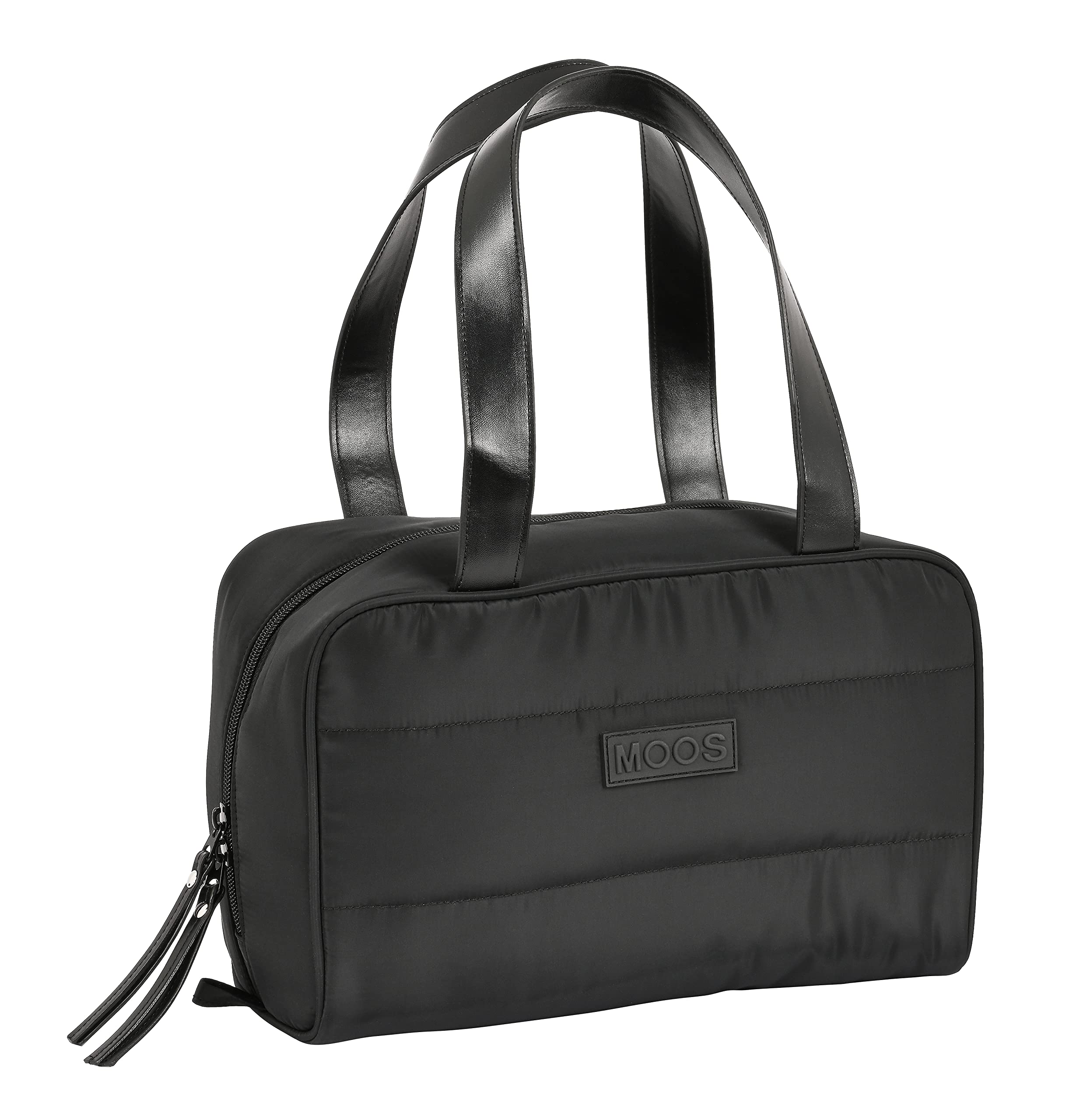 SAFTA Moos Rectangular Toiletry Bag Padded Black with Handle, 310 x 140 x 190 mm, Multicoloured, Estándar, Casual