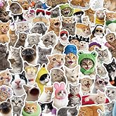 200 Funny Cat Meme Stickers &ndash; Cute Waterproof Vinyl Decals for Laptops, Guitars, Suitcases, and More, Perfect for Adults, Kids, Teens, Boys, and Girls