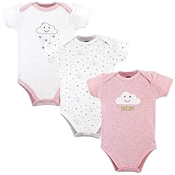 Hudson Baby Unisex Baby Cotton Bodysuits, Pink