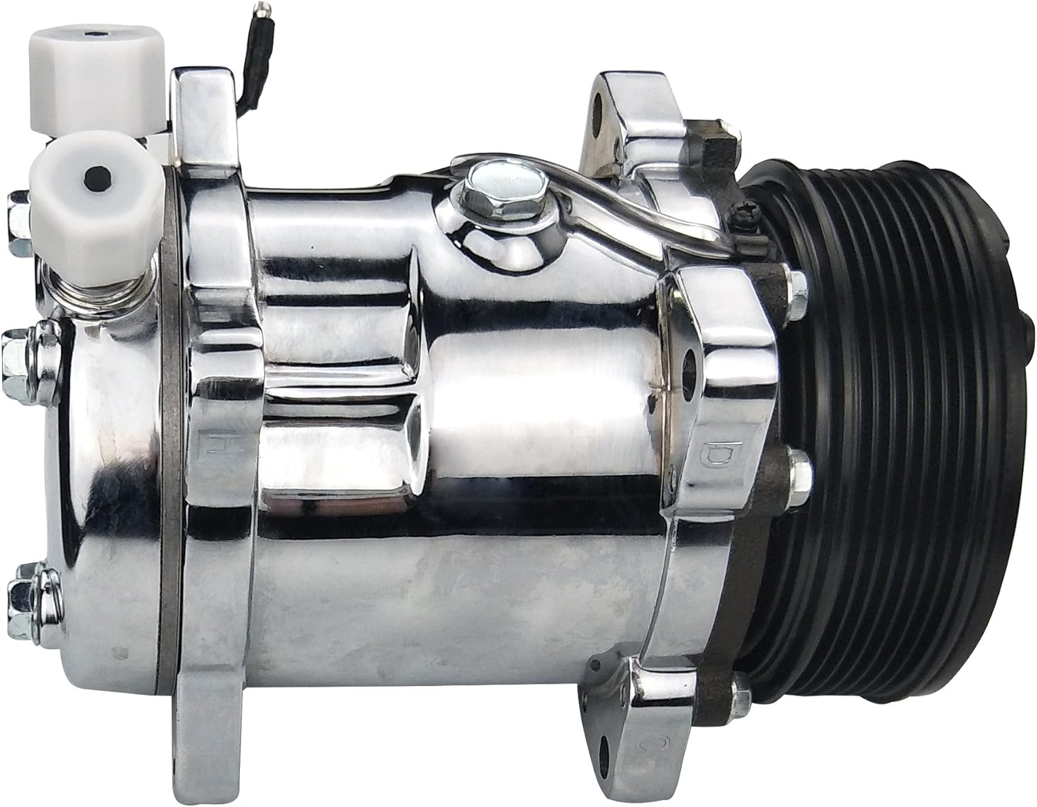 Compressors ACTECmax Universal A/C Compressor with Black PV7 Clutch Sanden 508 Style 5H14 R134A