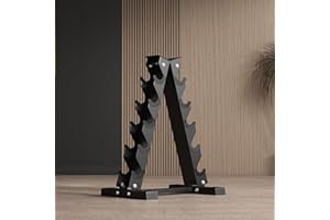 IRONVIB ACENFC Barbell A-Frame Dumbbell Weight Rack, Dumbbell Rack Stand Only, Weight Rack for Dumbbells 5 Tier with 500 LB Weight Capacity, Home Gym Storage Solution