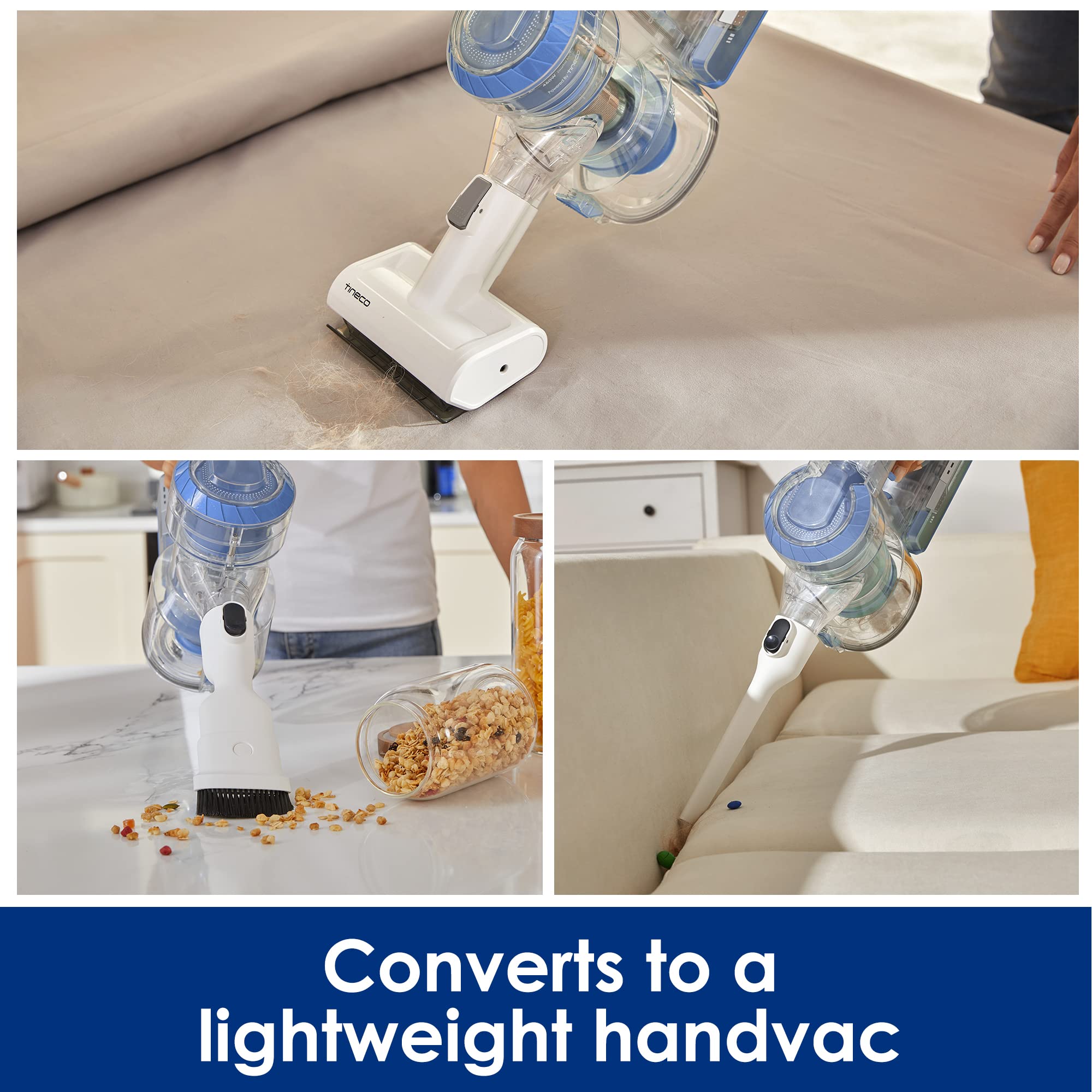 Tineco A11 Pet Ex Cordless Stick Vacuum, Lightweight Handheld Vacuum, Long Run Time and Powerful Suction for Carpet and Hard Floor