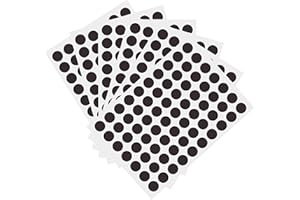 PARLAIM 1050 PCS 3/4 Inch Round Color-Code Dot Stickers, Color Coded Circle Stickers for Classroom, Office (Black)