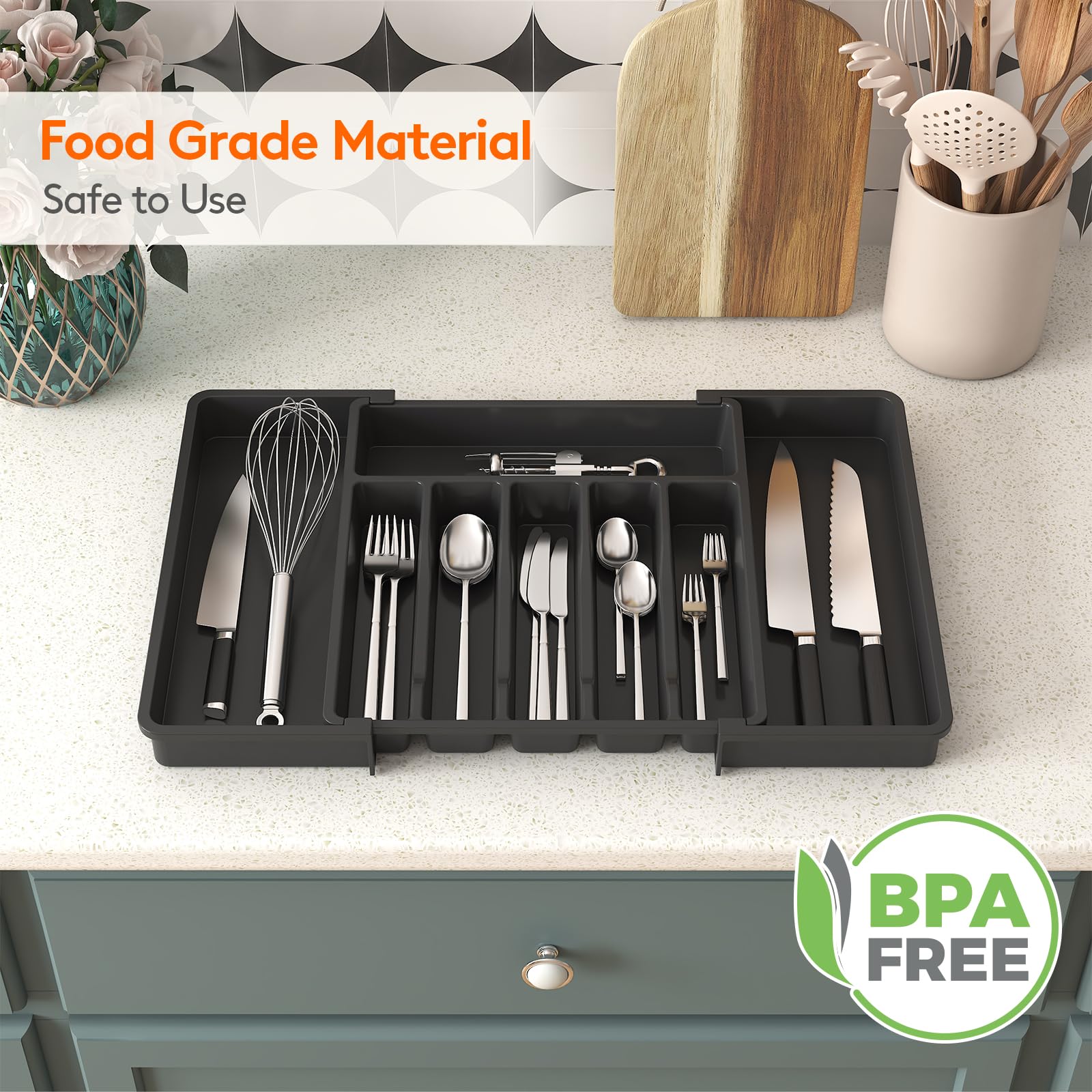 Lifewit Cutlery Drawer Organizer