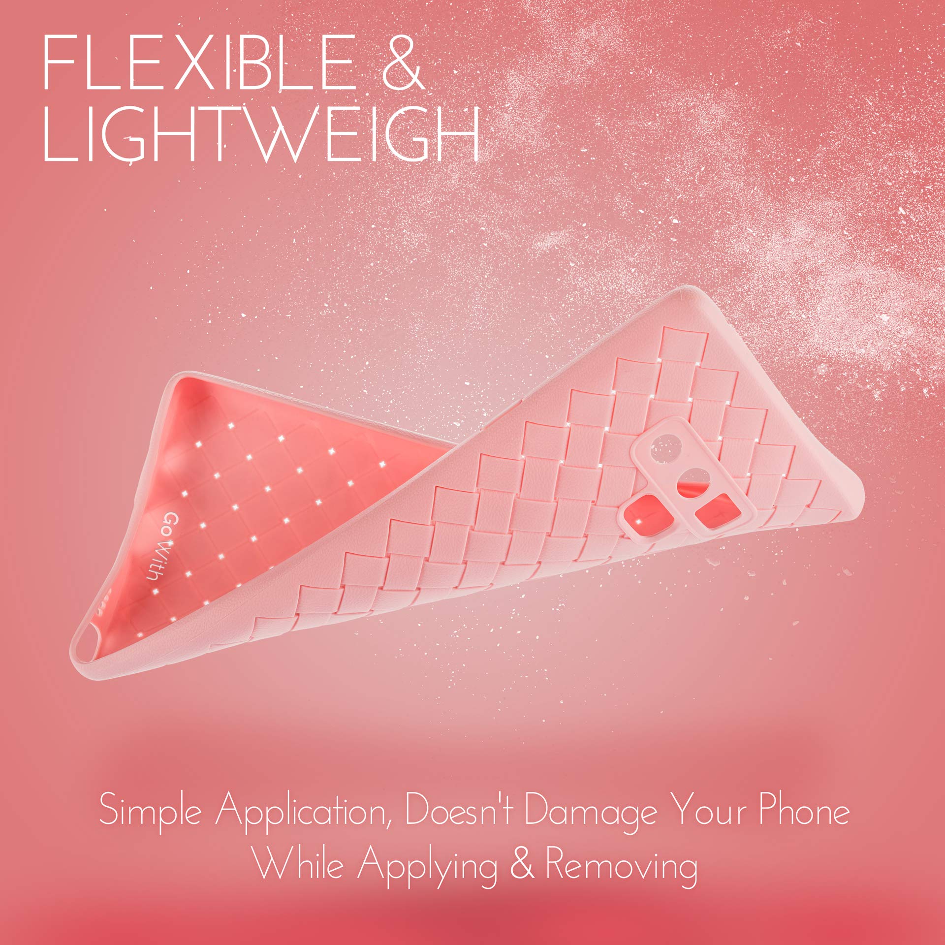 Galaxy Note 9 Case, Slim & Flexible Soft TPU Shockproof Cases for Samsung Note9, Ulta-Thin Full Body Cover, Protective Bumper for Note 9 Cell Phone, 2018 Hard Rugged Heavy Duty Protection (Pink)