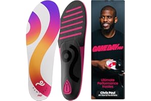 MOVE Game Day Pro- Ultimate Performance Sports Insoles for Basketball, Volleyball, Football, Tennis, Athletics, Baseball, Running, and Active Lifestyle. Extra Shock Absorption (M 10-10.5/WM 11.5-12)