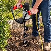 XtremepowerUS 1500W Electric Post Hole Digger Earth Auger Dig Hole Fence Post Hole Digging, Tree Planting with 6" Digging Auger Bit Set, 3/4" Shaft